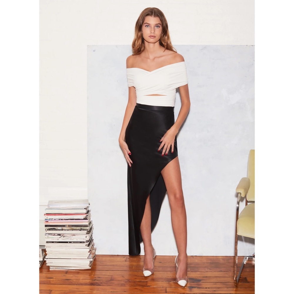 Fleur du Mal Off-White Off-the-Shoulder Bodysuit